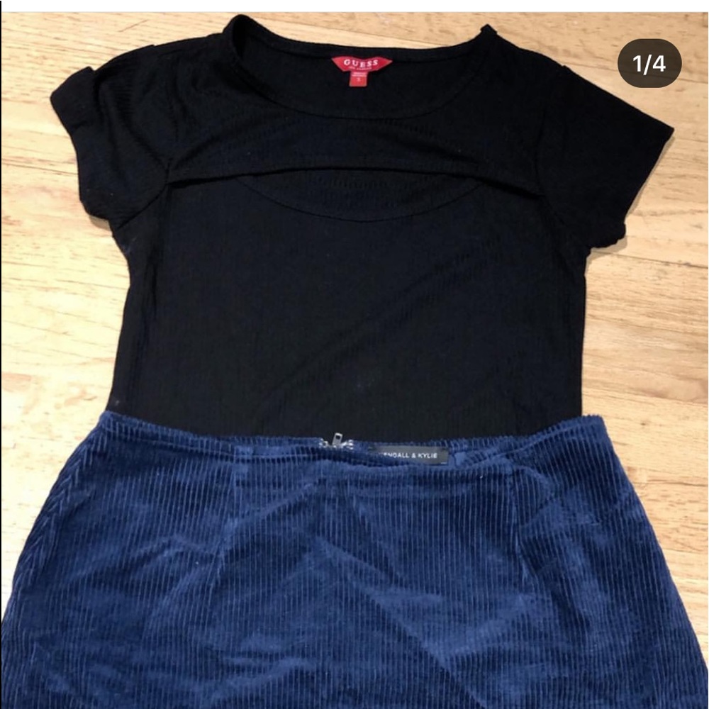 shirt with cut out on chest